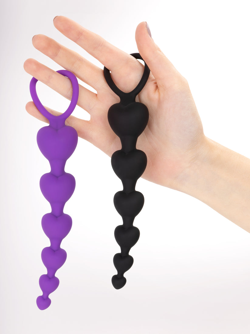 LoveChain - Palline Anali in Silicone a forma di cuore