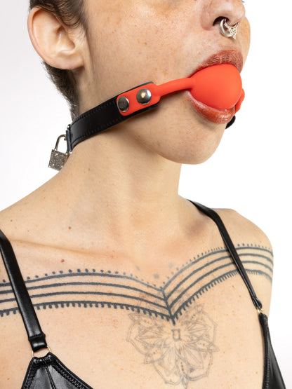 Deep Skin - Gag Ball con Lucchetto e chiavi