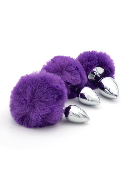 GleamBunny - Plug in Acciaio con Pompon