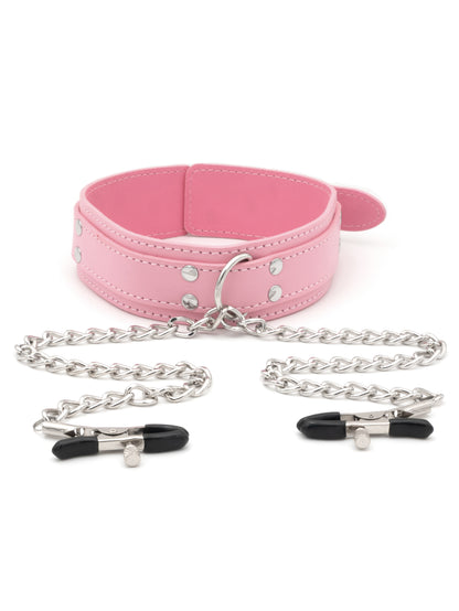 Cheeky Chains - Collare con Pinze capezzoli