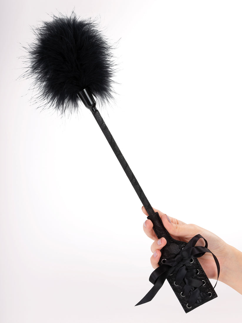 Tender Touch - Mini Paddle Ricamato con Piumino