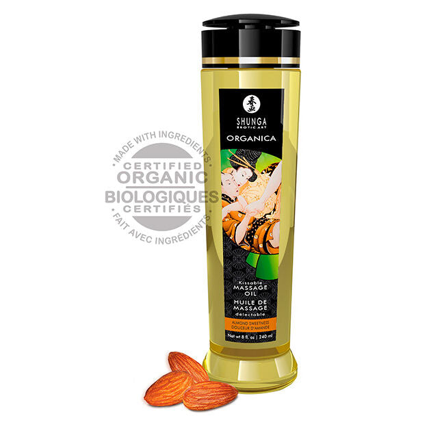 olio per massaggi shunga biologico mandorla