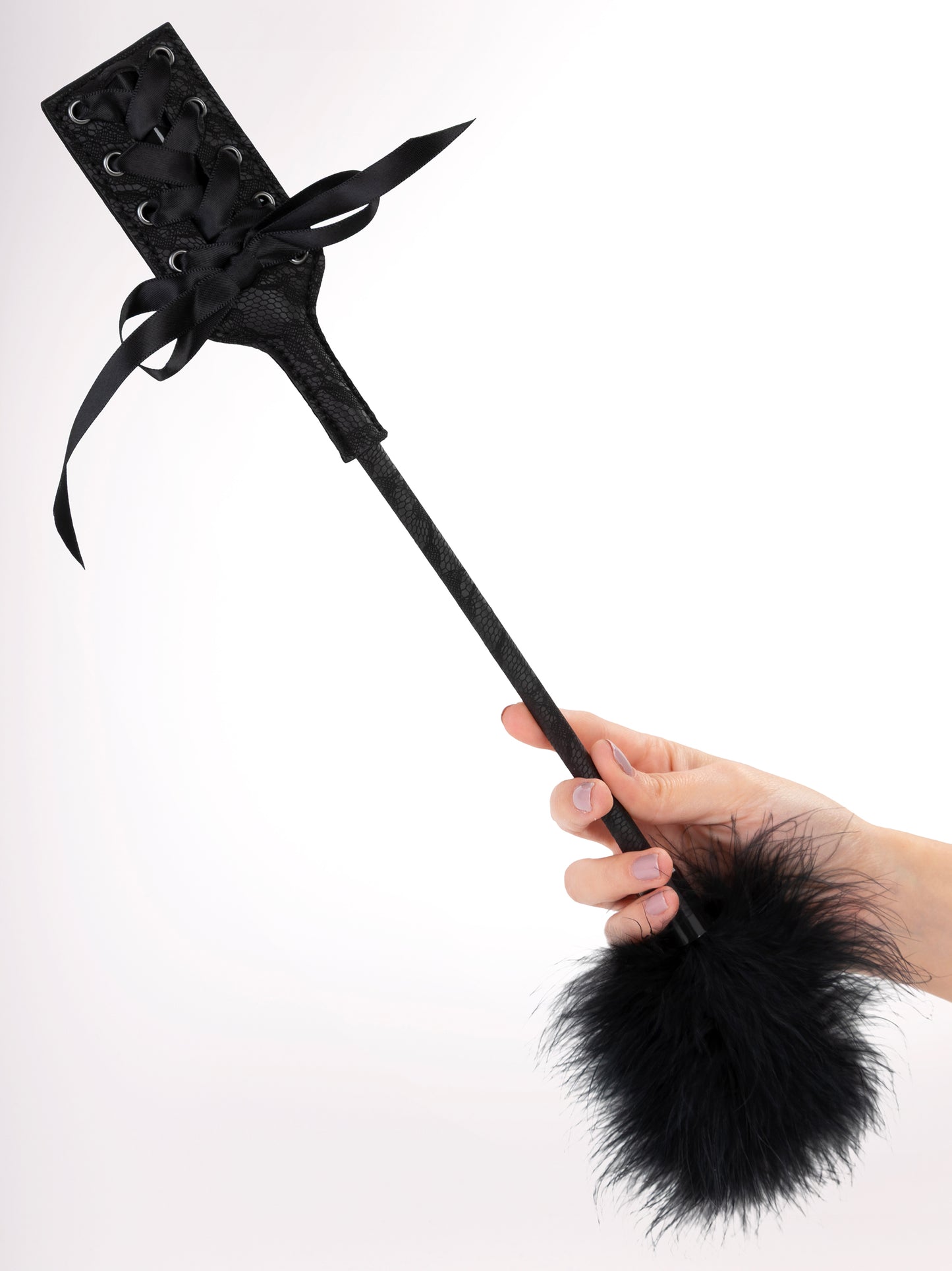 Tender Touch - Mini Paddle Ricamato con Piumino