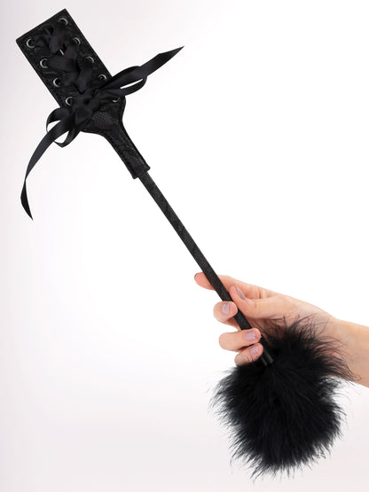 Tender Touch - Mini Paddle Ricamato con Piumino