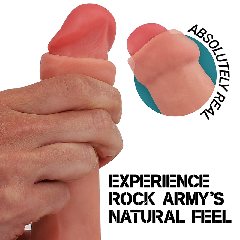 Rockarmy - Dildo Ranger grande Silicone Liquido, 22cm realistico e elastico