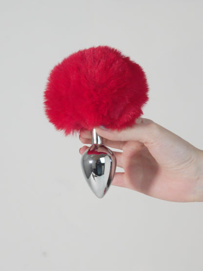 GleamBunny - Plug in Acciaio con Pompon