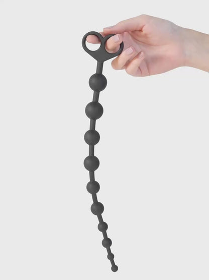 BlackPearls - Palline Anali con Perle in Silicone Medicale Flessibile