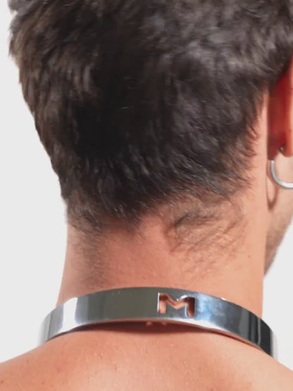 Collare in Acciaio BDSM con anello