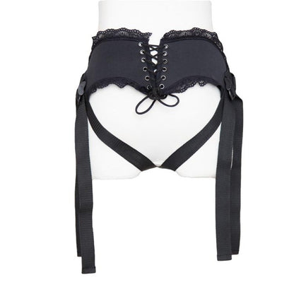 Corset Charm - Cintura Strap On per Dildo con ricamo in pizzo