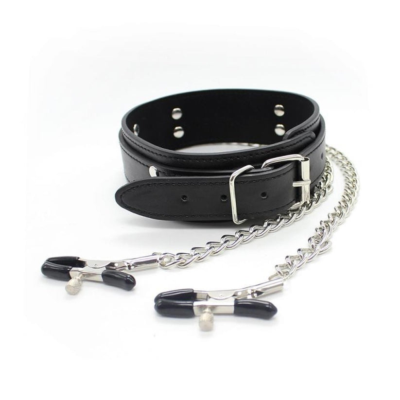 Cheeky Chains - Collare con Pinze capezzoli