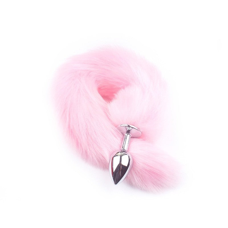 Pixie Pink - Coda Anale Rosa con Plug in metallo