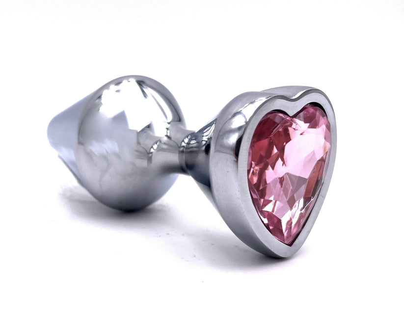 Heart Bullet - Plug Anale in Metallo con Diamante a Cuore