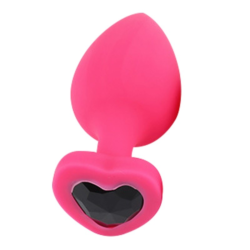 Pink Delight - Butt Plug Anale in Silicone Rosa con Cuore