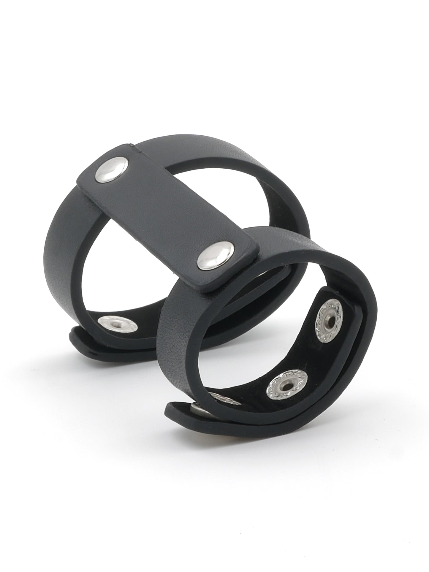 Doppio Collare per pene in pelle