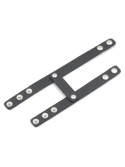 Doppio Collare per pene in pelle