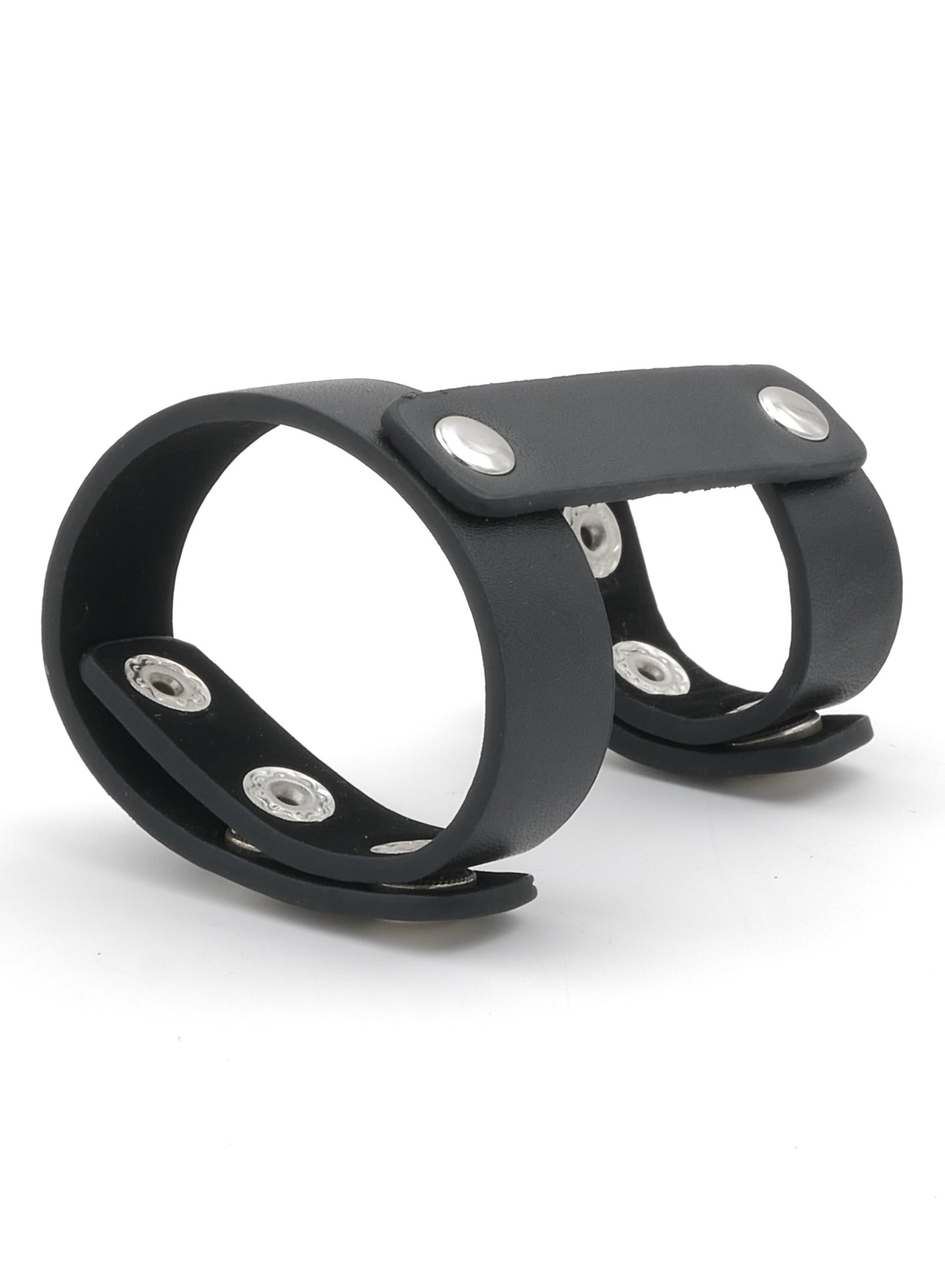 Doppio Collare per pene in pelle